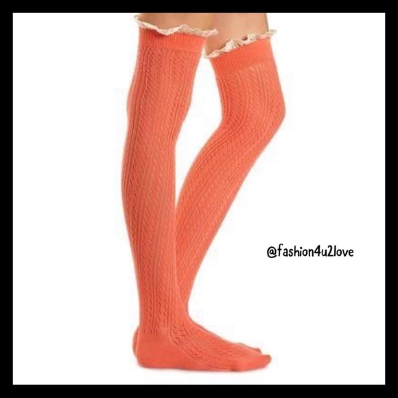 Charlotte Russe Accessories - Charlotte Russe Lace Trim Over the Knee Socks!.